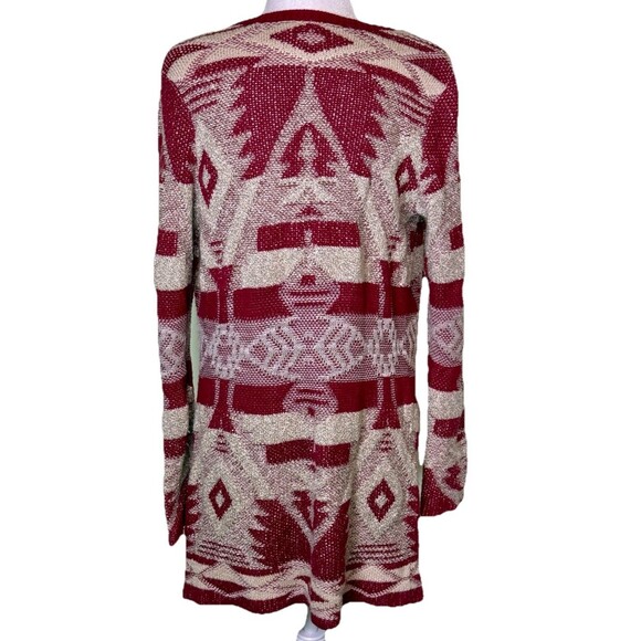 Lucky Brand Women’s Boho Southwestern Aztec Open Cardigan Rustic Western Sz Sm - Picture 3 of 9